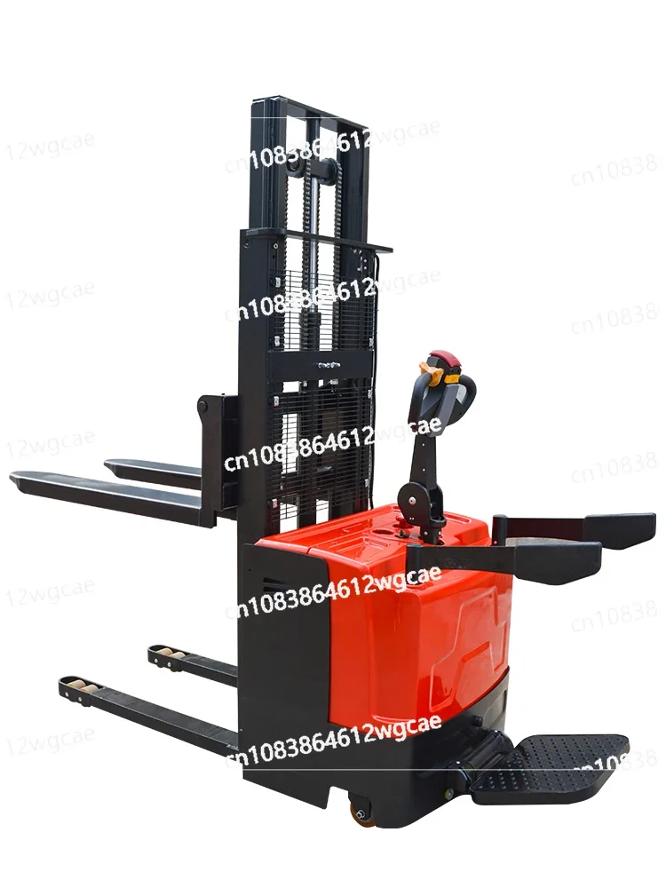 Electric forklift 2 tons hydraulic walking 1.5 tons station drive lift stacker 1 ton small storage truck