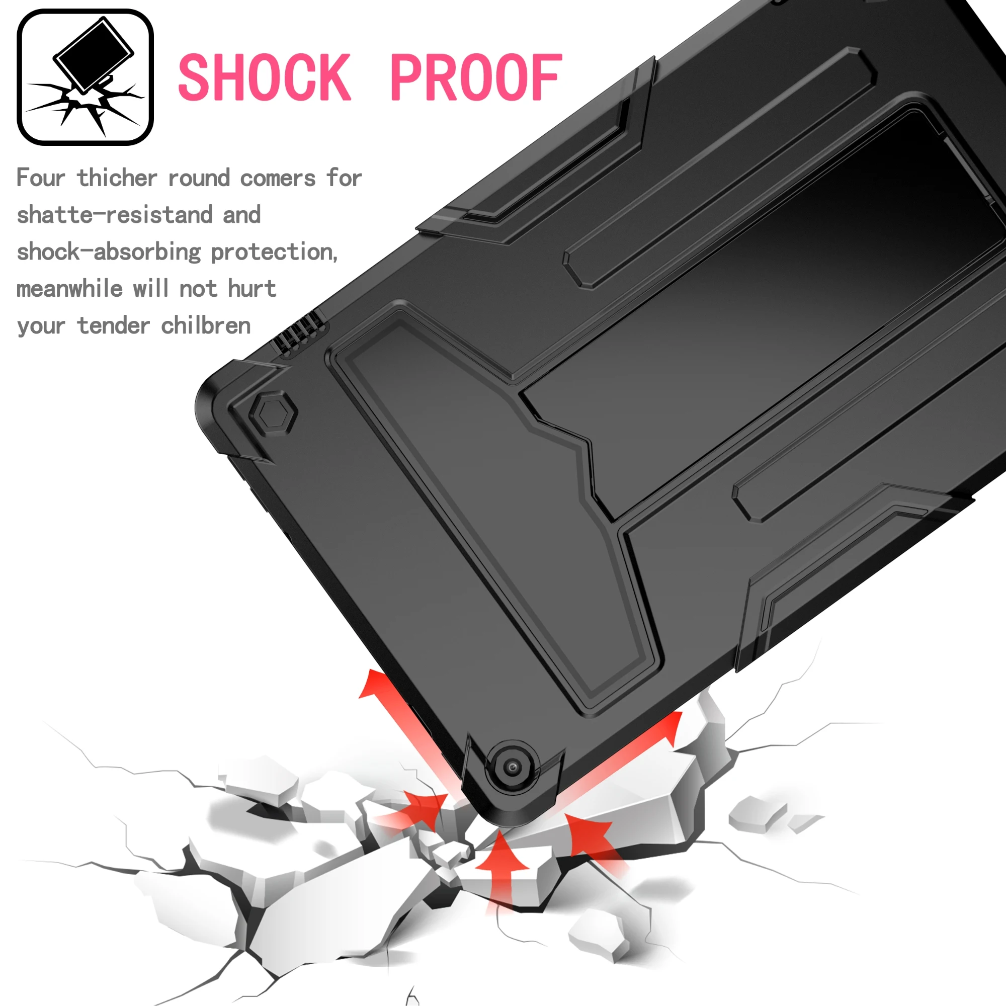 Case for Fire HD 10 7th 9th Generation 10 Inch 2017 2019 Heavy Duty Full Body Shockproof Protective Tablet Cover