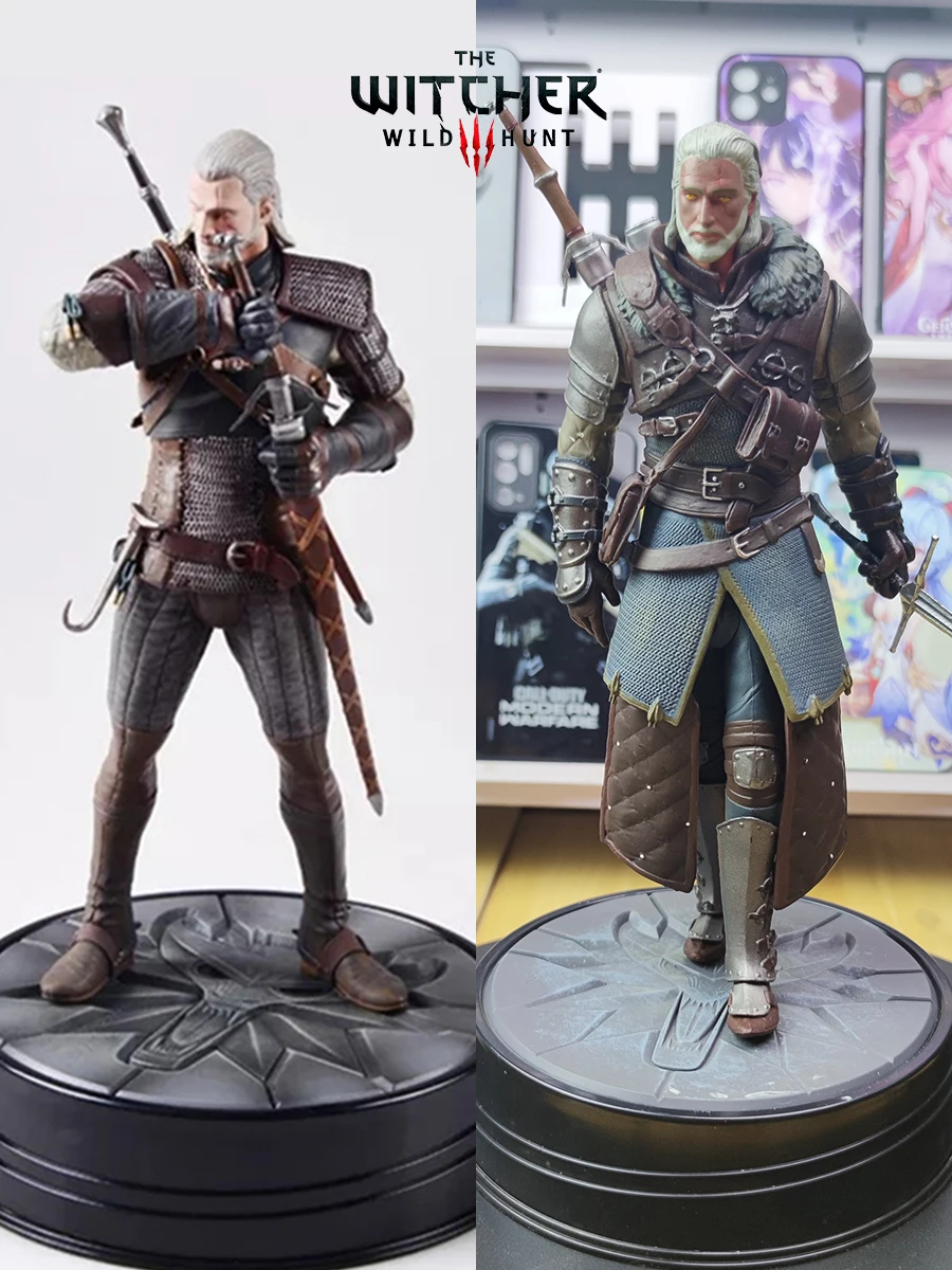 24cm  3: Wild Hunt Geralt of Rivia Action Figure Toys Game FigurinePVC Collection Model Ornaments Gift for Children