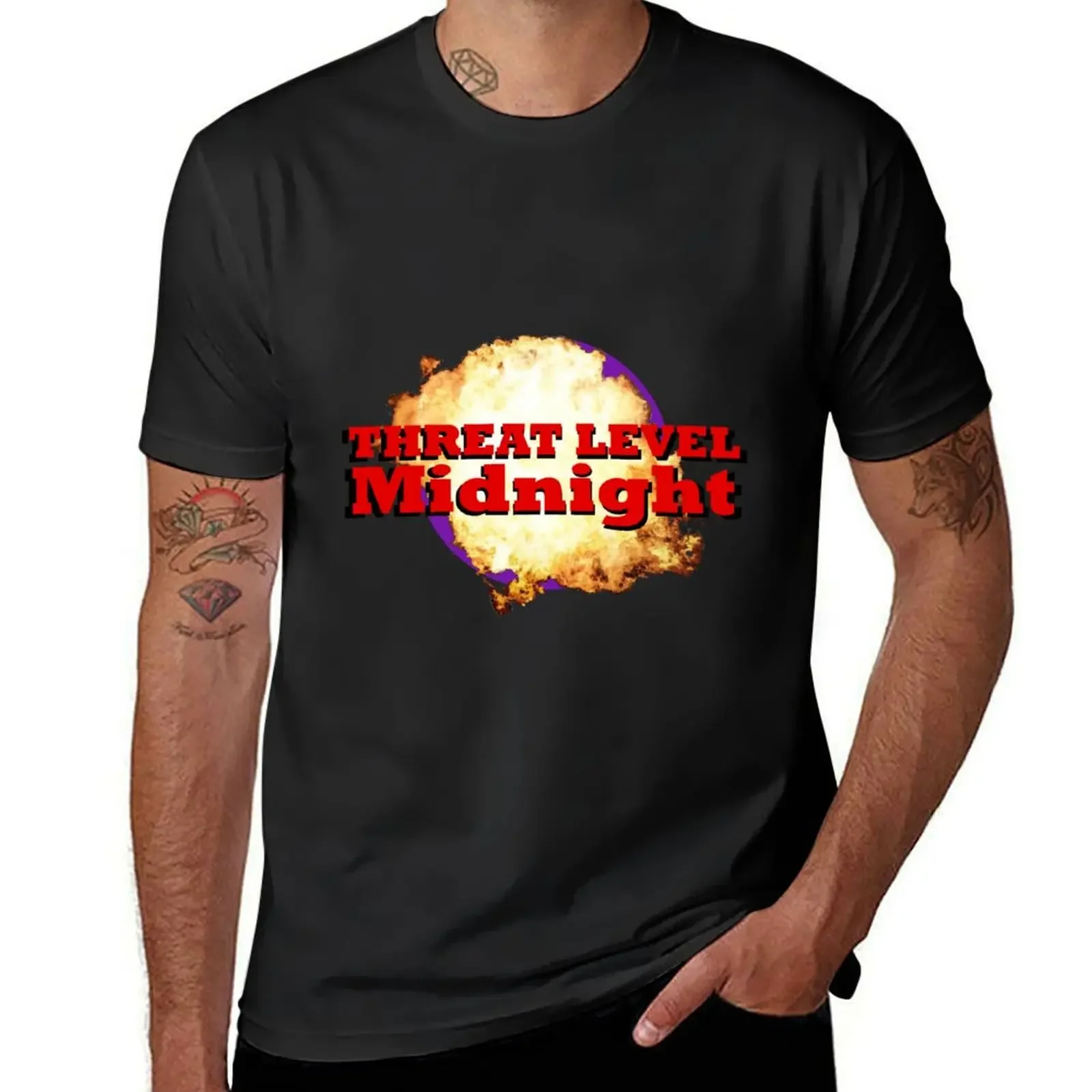 

threat level midnight T-Shirt quick drying Blouse graphic tee shirt men clothes