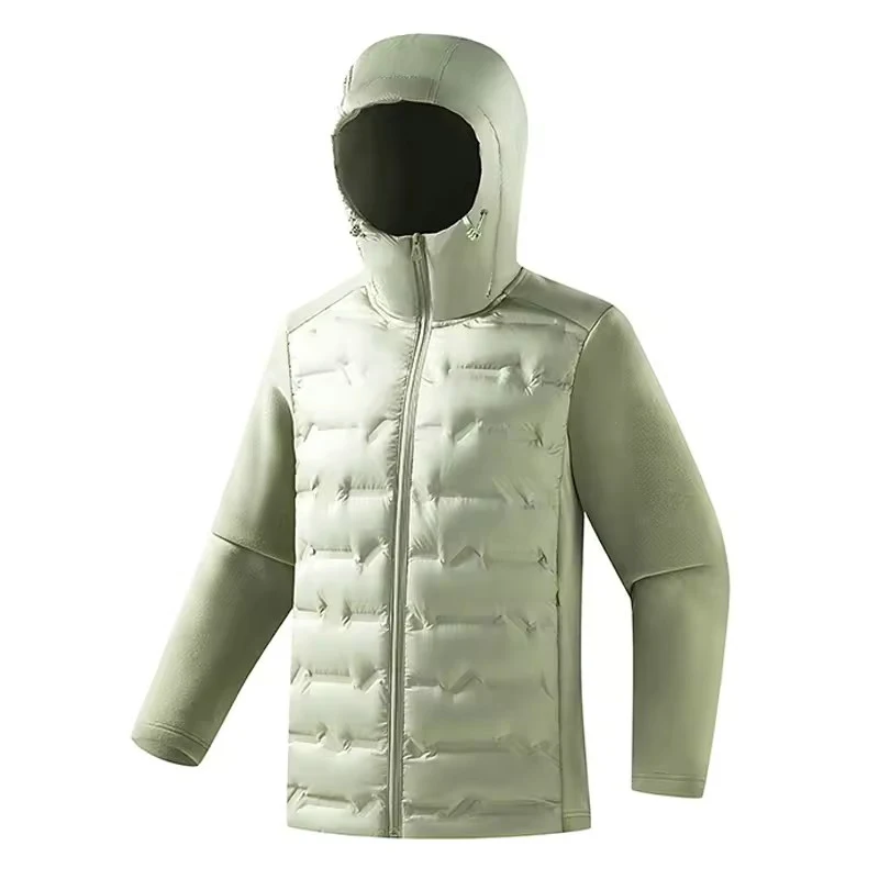 

CASKYTE Men Women Winter Duck Down Cycling Jacket Unisex Warm Fleece Jacket Windproof Windbreaker Hiking Camping Climbing Coat
