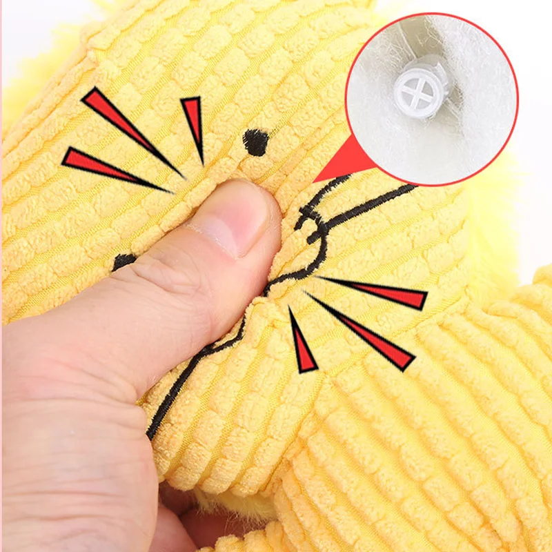 Pet Dog Cute Toys Animal Corduroy Chew Toy For Dog Puppy Squeaky Sound Plush Molar Pet Training Dog Accessories For Small Meduim