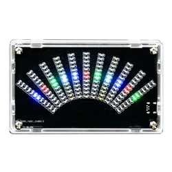 DIY Fan-shaped Music Spectrum LED Rhythm Light Electronic Kit PCB SMD Component Soldering Kit MCU Audio Signal Conversion DC5V