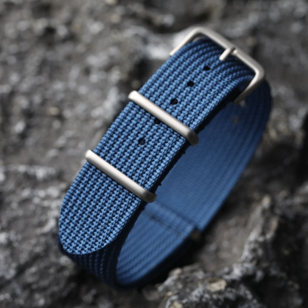 Braided Nylon Strap 20MM 22MM Black Grey Green Blue G10 Soft Slim Men\'s Bracelet, Wear Resistant Waterproof Bracelet