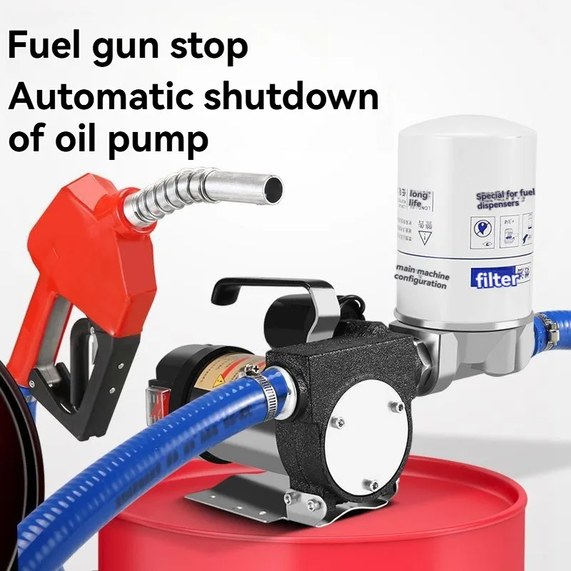 2025 electric oil pump 12v24v220V self-priming self sealing gun refueling  stop pump stop self sealing gun refueling pump