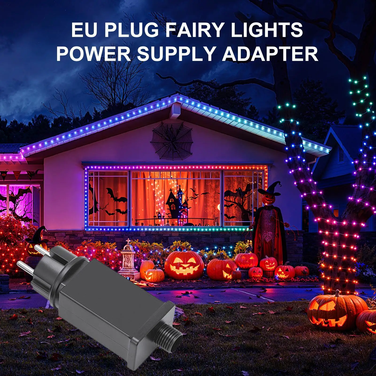 

String Light Power Adapter 12V EU Plug Outdoor Light Power Supply Adapter IP44 Waterproof Transformer For Inflatables Outdoor