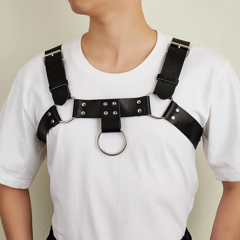 Ropa de Bondage sexual para hombres, correas de rendimiento de esclavo masculino, accesorios de encuadernación alternativa de cuero para club nocturno