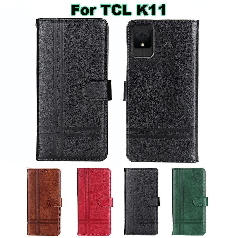 Book Leather Case For TCL K11 Case Wallet Cover Coque Flip Capas Phone Cases for Capinha De Celular TCL K11 T432W чехол на 6.0