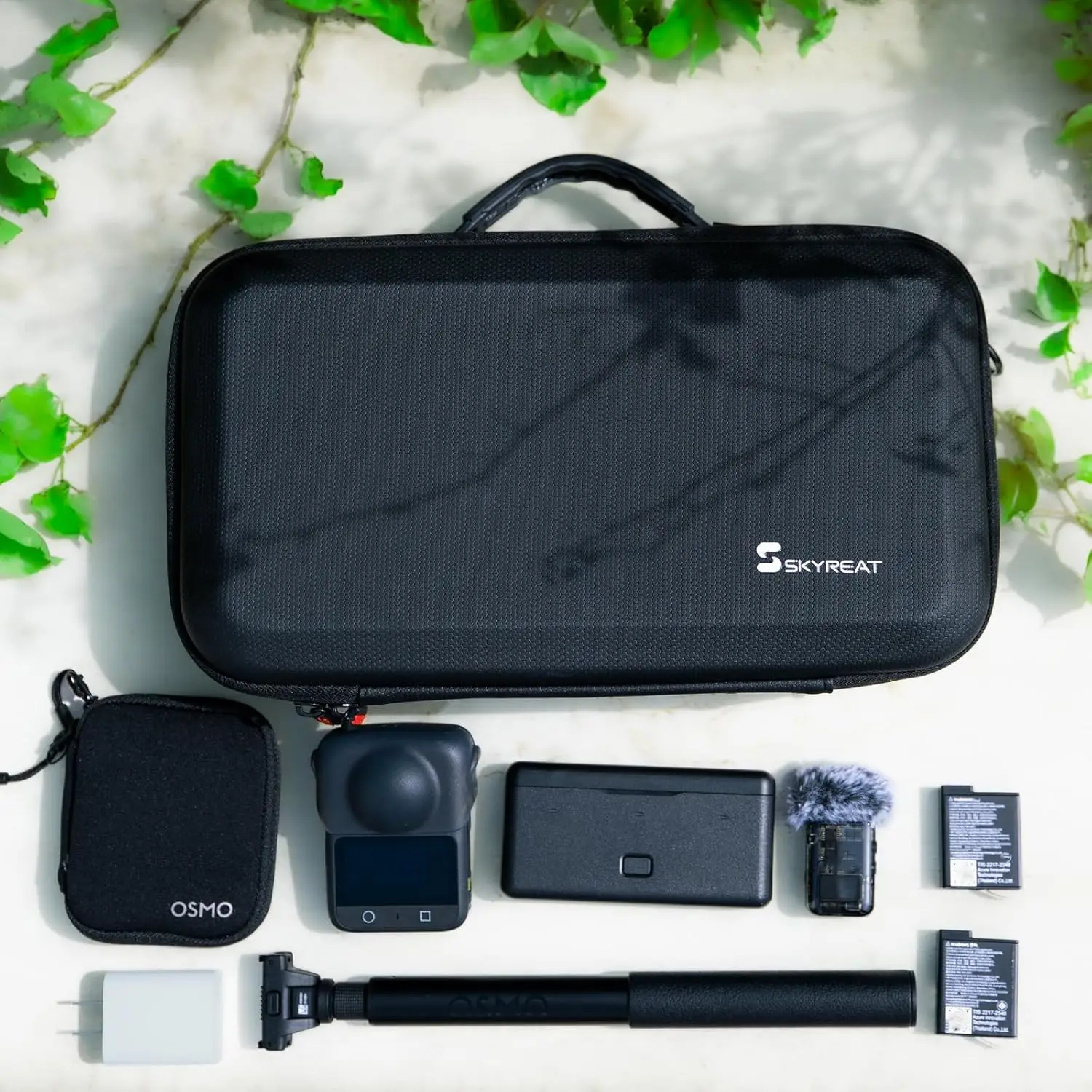 حافظة Osmo 360، حقيبة كتف محمولة للتخزين من جلد البولي يوريثان لملحقات كاميرا الحركة DJI OSMO 360 #6