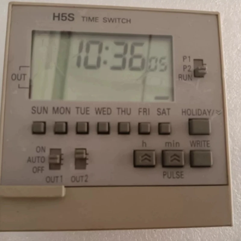 H5S‑WB2 Digital Weekly Time Switch，2‑circuit，Flush Mount，100‑240VAC，LCD Programmable Timer-Switch