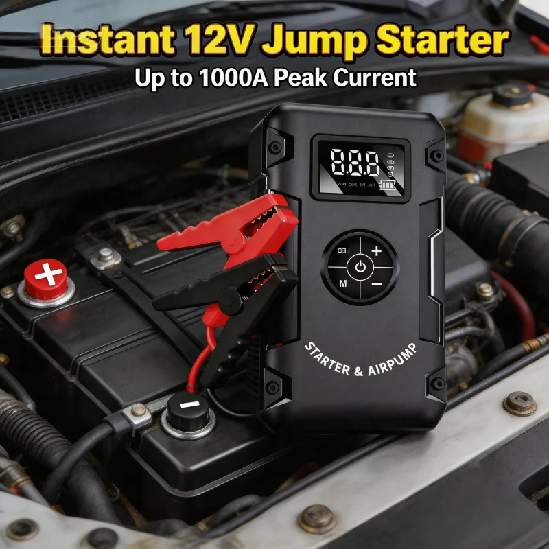 10000mAh seven in one multifunctional portable car emergency start power supply