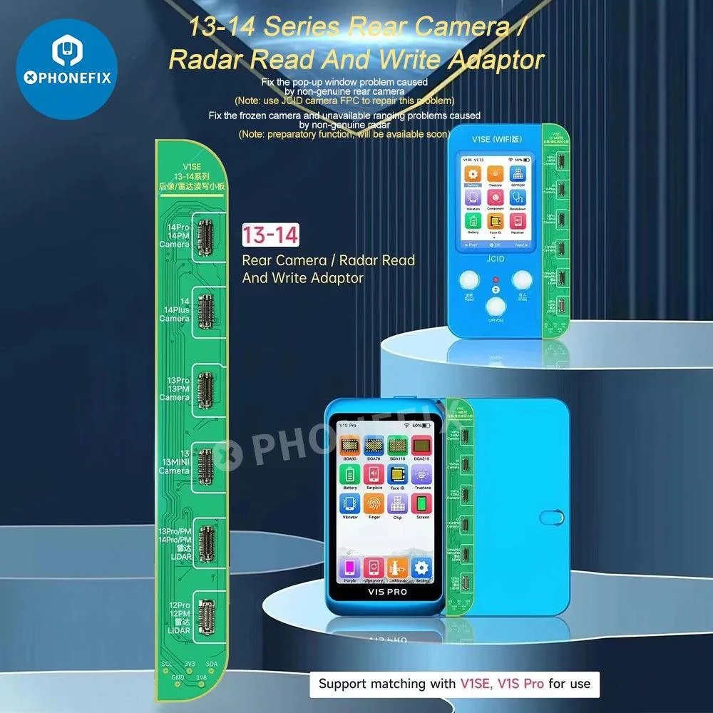 JC Free Soldering Tag-on Rear Camera Pop-Up Window Repair Cable Kit for iPhone 12-14 Pro Max Important Camera Message Removing