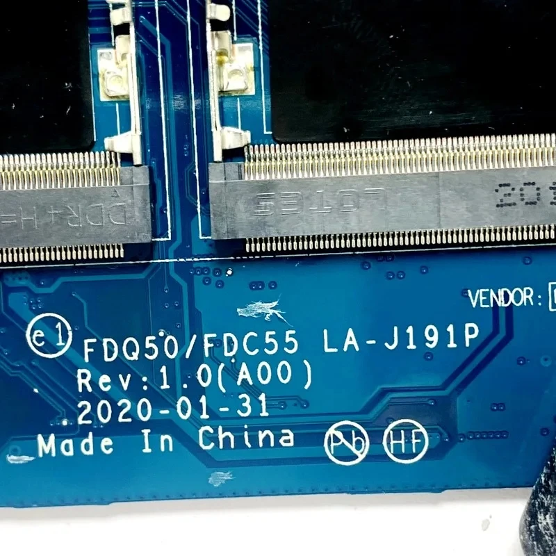 LA-J191P 델 XPS 15 9500 프리시전 15 5550 노트북 메인보드 I5/I7/I9/W-10855M CPU GM/GTX1650TI/T1000/T2000 100% 테스트 완료