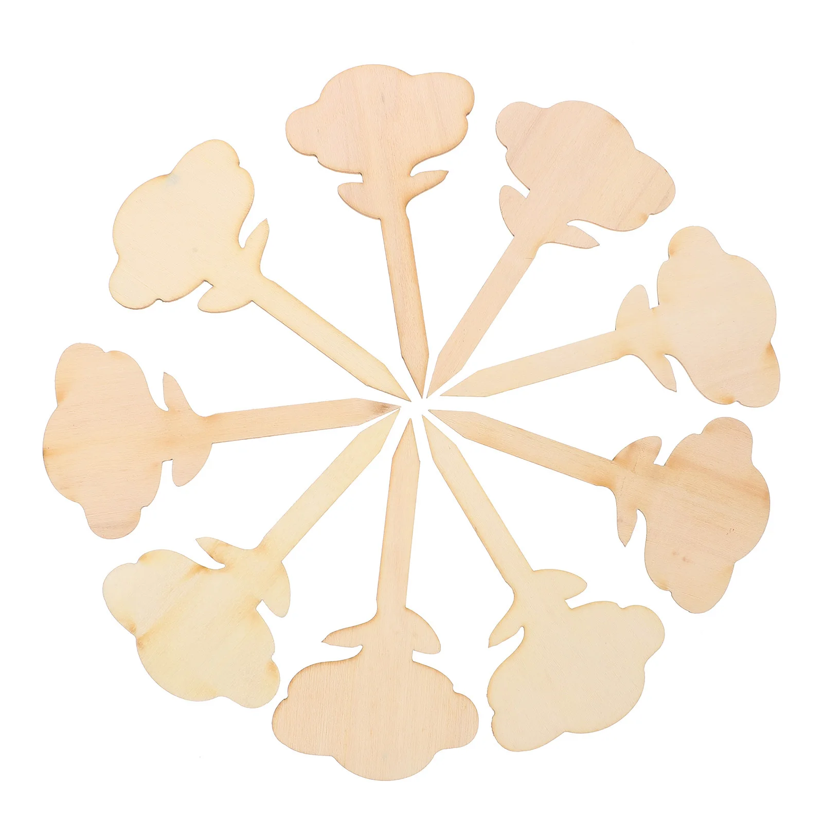 

50Pcs Wooden Plant Labels Garden Markers Fine Polishing Safe No Burrs Decorative Props Plants Wooden Plant Labels