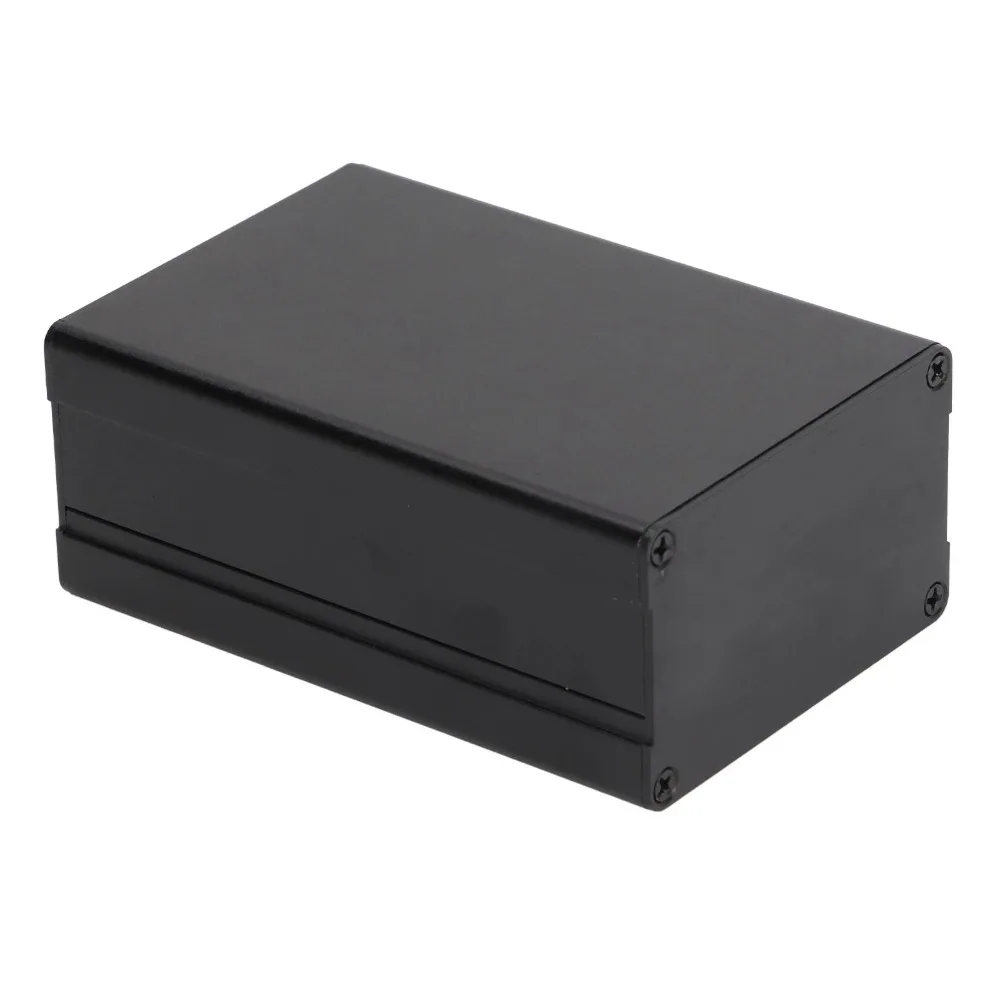 Water Proof 46*76*110mm Aluminium Electric Box Striped /Glossy Style Black Aluminium Box Split Type Electric Box DIY Projects