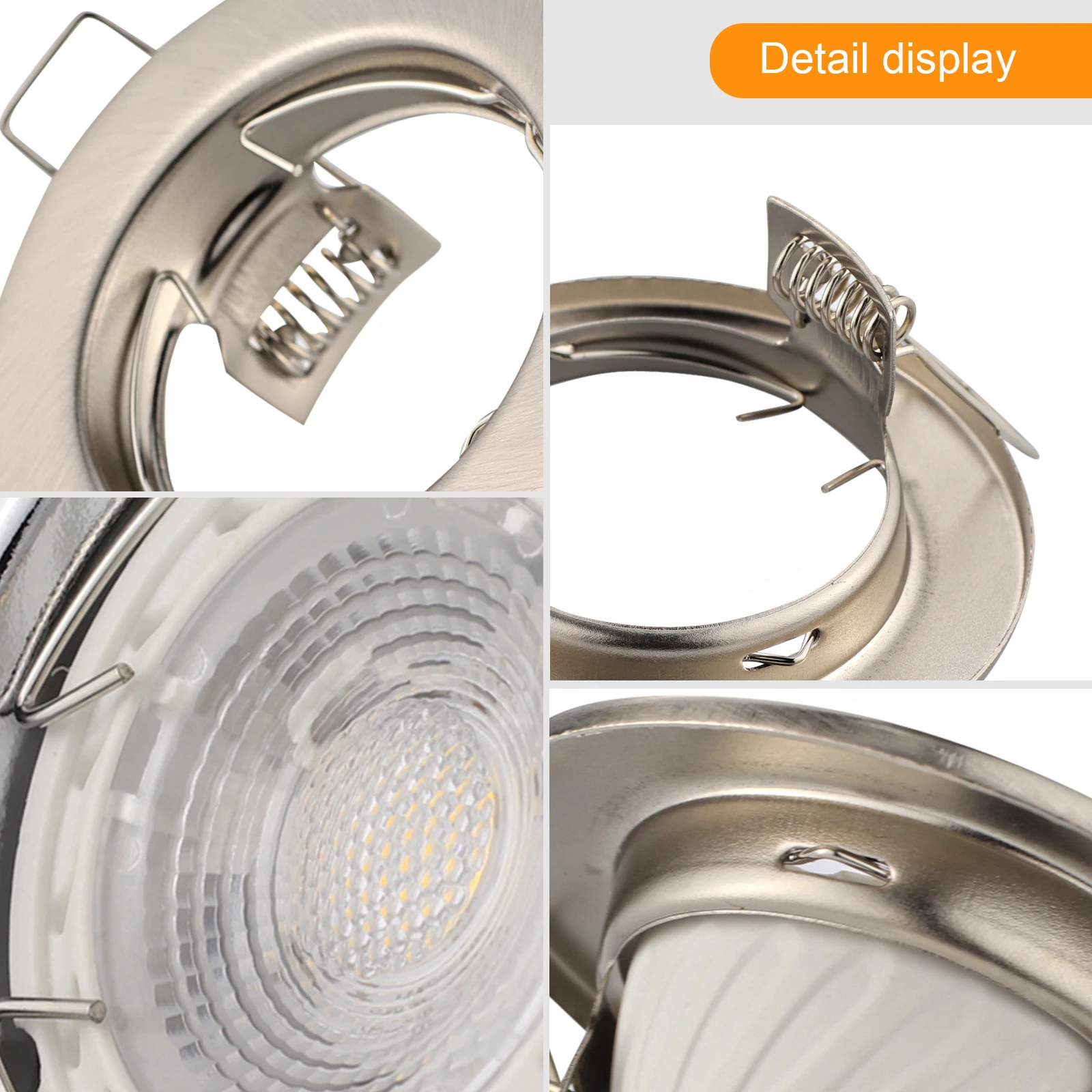 10pcs GU10 Recessed Downlight MR16 Ceiling Light Frame Spot Lights LED Changeable Base Socket Light gu10 frame  led lights