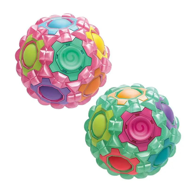 Rainbow Ball Fidget Toy Gioco di rompicapo sensoriale Palla colorata per alleviare la pressione per bambini Ragazzi Ragazze Adolescenti Adulti