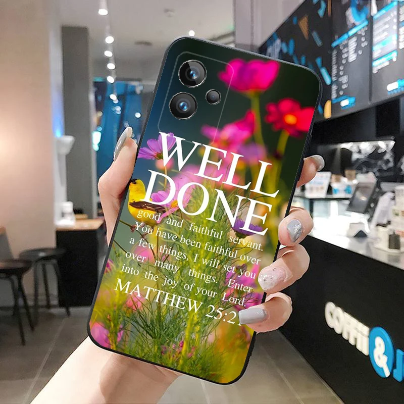 حافظة آية الكتاب المقدس المسيحية لهاتف OPPO Realme 10 Pro Plus GT 2 Pro X2 Pro XT C25S 8 7 6 Pro GT Master C3 C21 C11 X3 SuperZoom #4