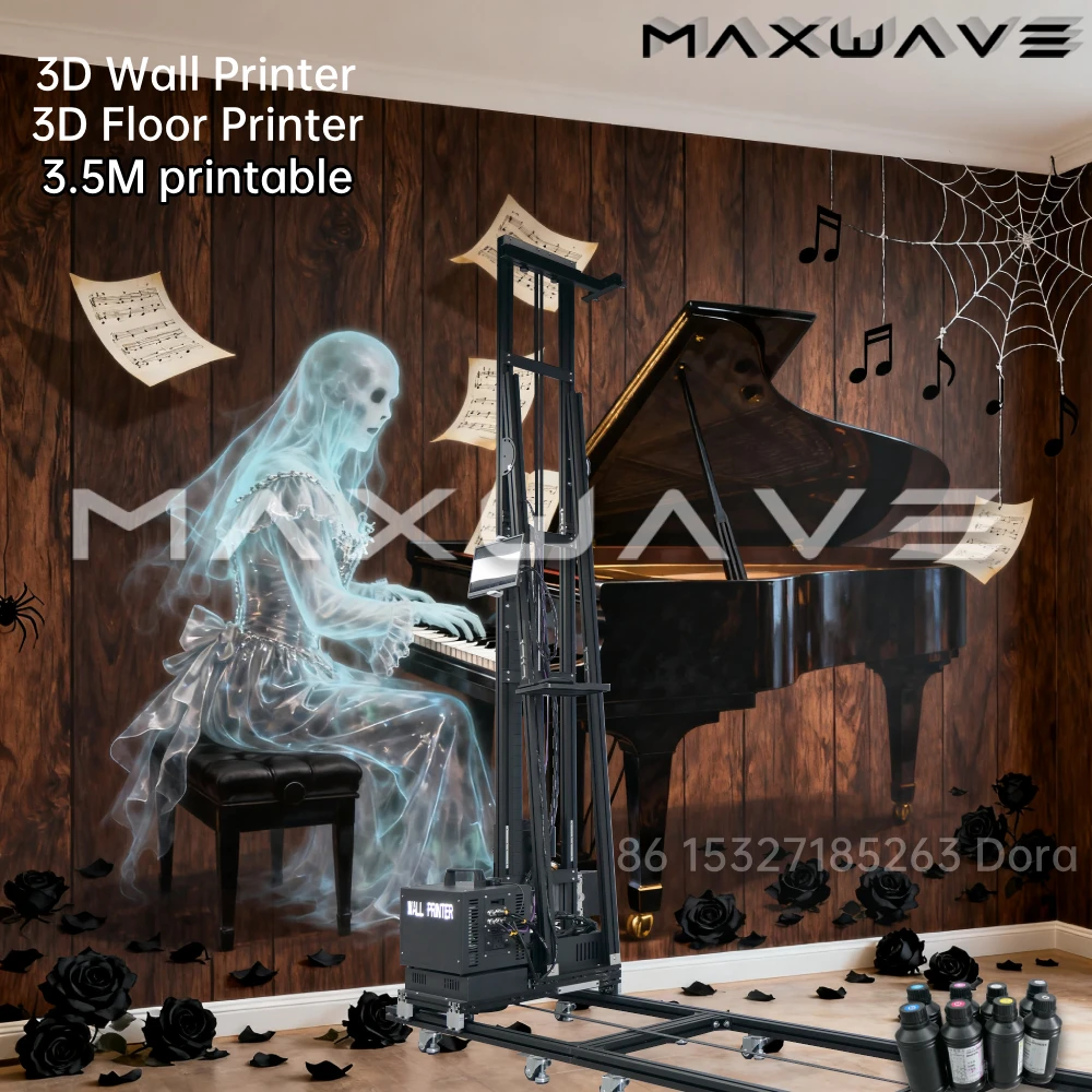 2-in-1 Wall and Floor Printer Wall Printer | Multi-Surface Compatibility | Foldable Portable with DX7 DX10 I1600U I3200U