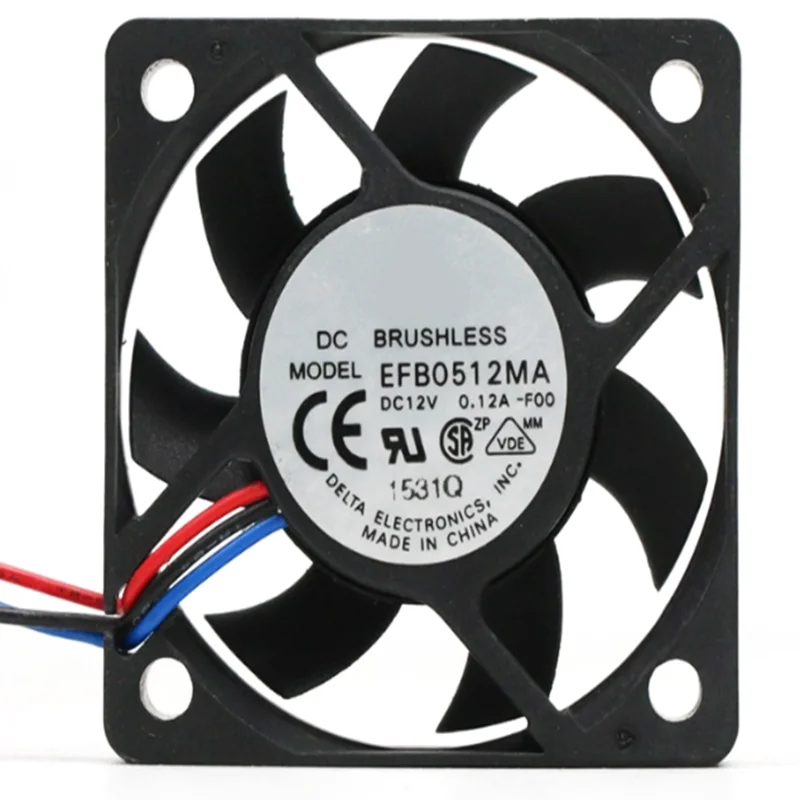 1PCS EFB0512MA cooling fan DC12V 0.12A 5CM 50*50*10mm three-wire inverter speed measurement cooling fan