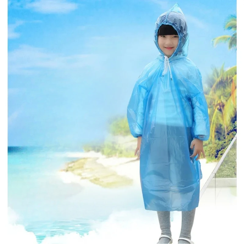 

1 Pcs Children Rain Poncho Disposable Travel Rain Gear Coat Outdoor Hiking Accessories Child Raincoat Kids Rainwear Waterproof