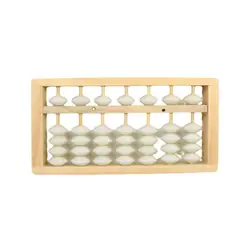 7 Column 5-Bead Wooden Abacus Smooth No Odor Children Math Arithmetic Calculating Tool Counting Frame Student Educational Toy