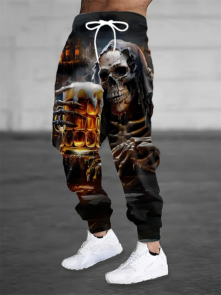 

Men's Oversized Loose Sweatpants Autumn Comfortable Breathable Fashion Drawstring Pants Trendy Streetwear Drawstring Pants