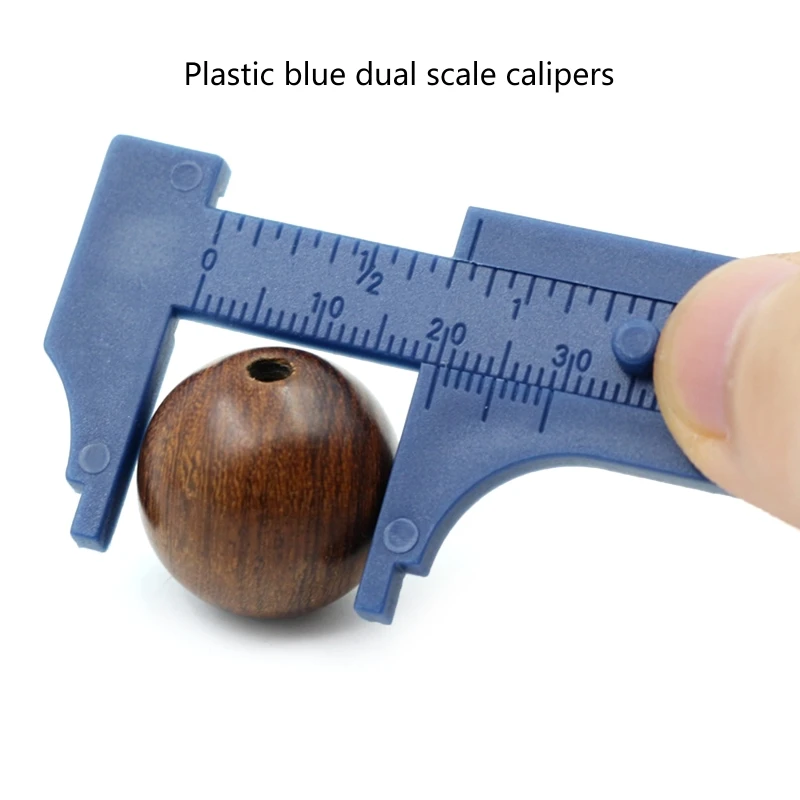 F92C Mini Vernier Caliper Gauge Double Scale Ruler Plastic Vernier Caliper Portable