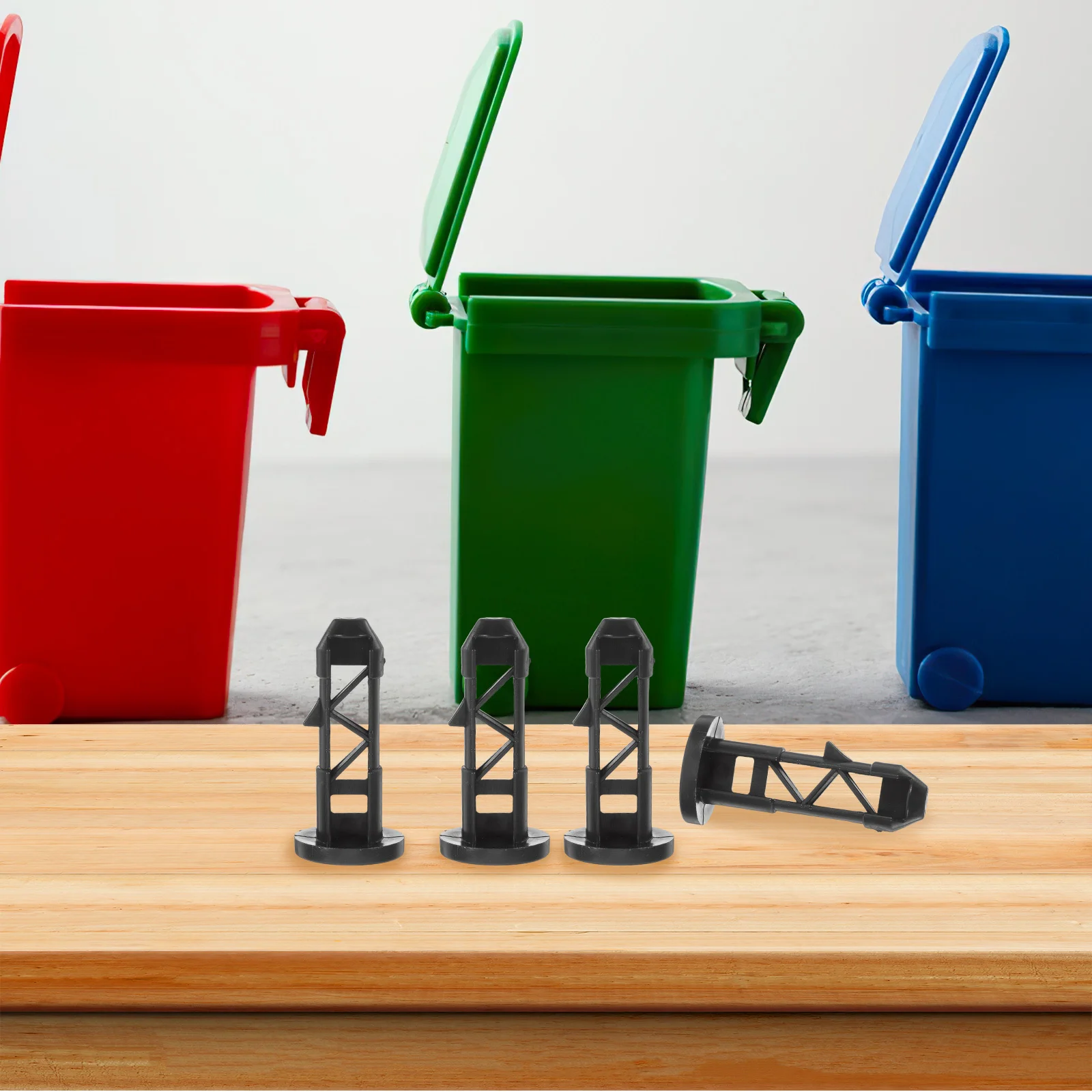 

6 pcs Trash Can Lid Pins Universal Fit For Outdoor Wheelie Bin Hinge Replacement Secure Closure Garbage Bin Accessories