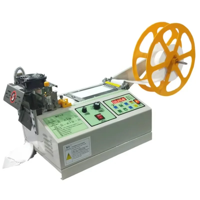 Automatic New Hot HX-988T Hot and Cold Polyester Satin Ribbon Label Nylon Webbing Hook and Loop Cutter Cutting Machine