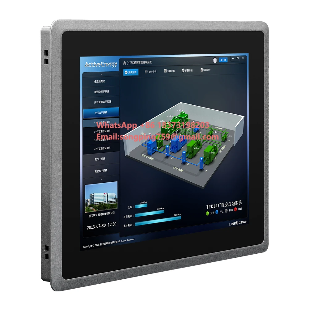 

10.1 12.4 15 19 Inch Vesa Mount Touch Screen Lcd Moni tor Ip65 Waterproof Fanless Industrial Computer Touch Screen All in One Pc