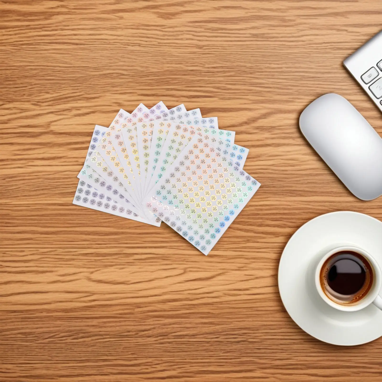 

10 Sheets Qc Passed Stickers Tamper Proof Hologram Labels For Product Integrity Inspection Approved Quality Control Verification