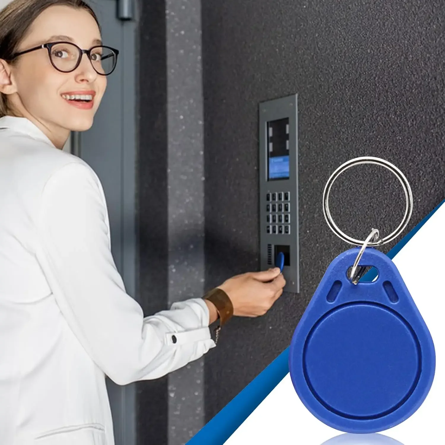 DIXSG T5577 Rewritable 125KHz RFID Key Fob – Copy & Duplicate Proximity Token, Keyfobs Can Copy Card