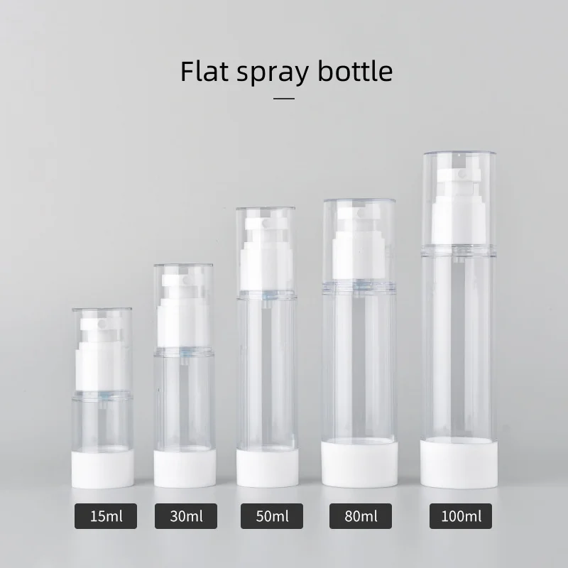 15/30/50/80/100ml travel press  cosmetic bottles mini portable AS drop resistant vacuum bottle lotion liquid vacuum spray bottle