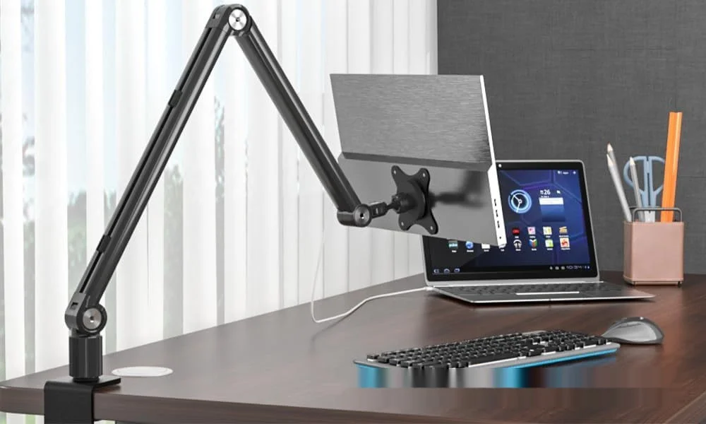 Tragbarer Monitorständer, robuste Tischhalterung für iPad 4,7-18,5 Zoll Bildschirm, Tablet, Laptop – Detail 7
