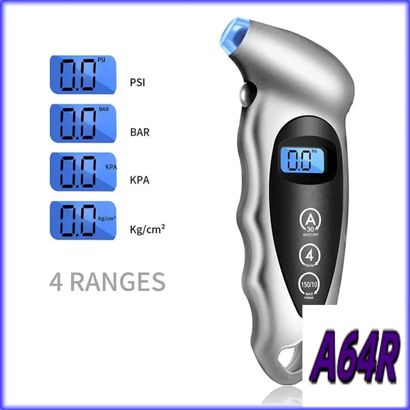 

R4-Digital Car Tire Tyre Air Pressure Gauge Meter LCD Display Manometer Barometers Tester For Car Truck Motorcycle