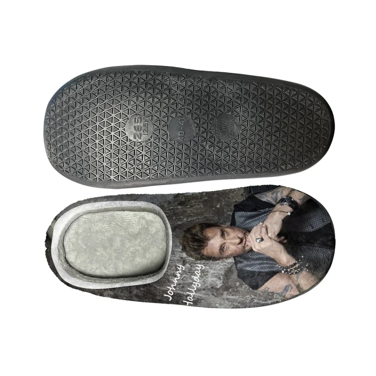 Dropship Casual Cotton Slippers Johnny Hallyday Design Non-Slip Indoor Floor Shoes Comfortable Home Women Men Slides for Bedroom