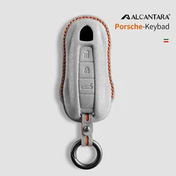 Alcantara High-quality Car Key Case Cover For Porsche Panamera Spyder Carrera Macan Cayman Cayenne 911 970 981 991 Accessories
