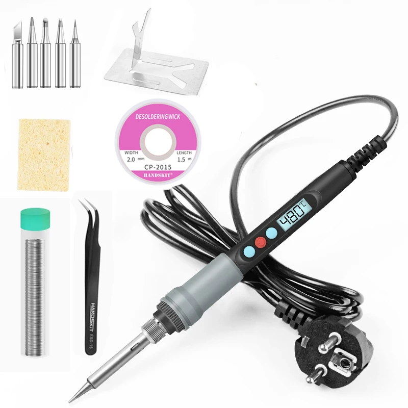 

90W Electric Soldering Iron Set Adjustable Constant Temperature LCD Digital Display Protable Rework Station Welding Repair Tool