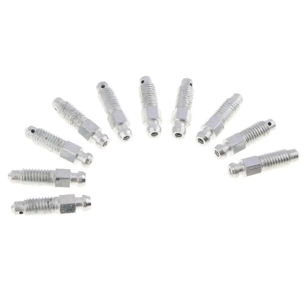 10 pcs/set Car Front/Rear 32mm Brake Bleeder Screws Kits M8*1.25