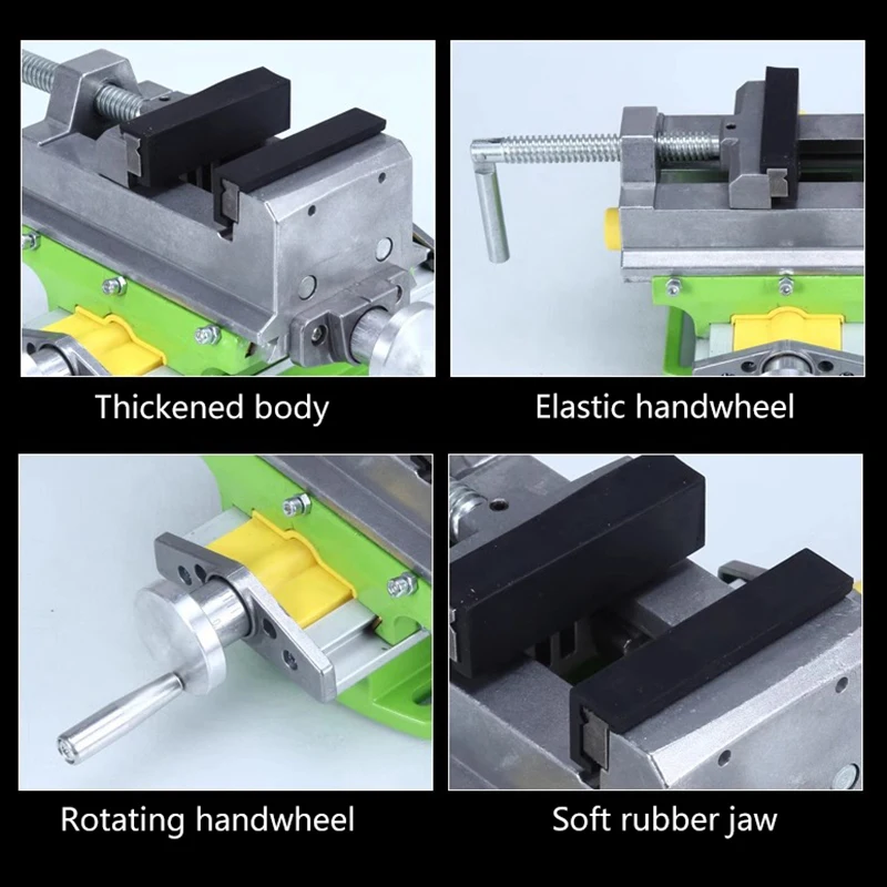 Сверхмощные фрезерные сверлильные тиски 2-в-1 с поворотным основанием; Прецизионные крестообразные тиски для верстака для машинного магазина.