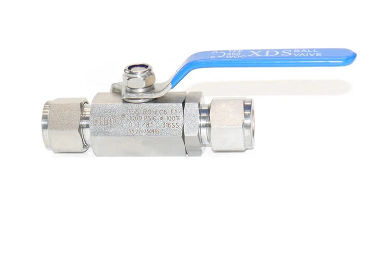 

3/8 "card Sleeve Straight Through BO Ball Valve 304 Stainless Steel 1000PSI Double Card Sleeve Ball Valve