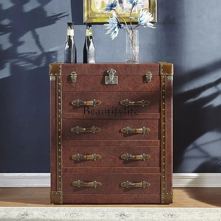 

Whole house furniture European and American Style Country Display Cabinet with Drawer Storage Floor Cabinet