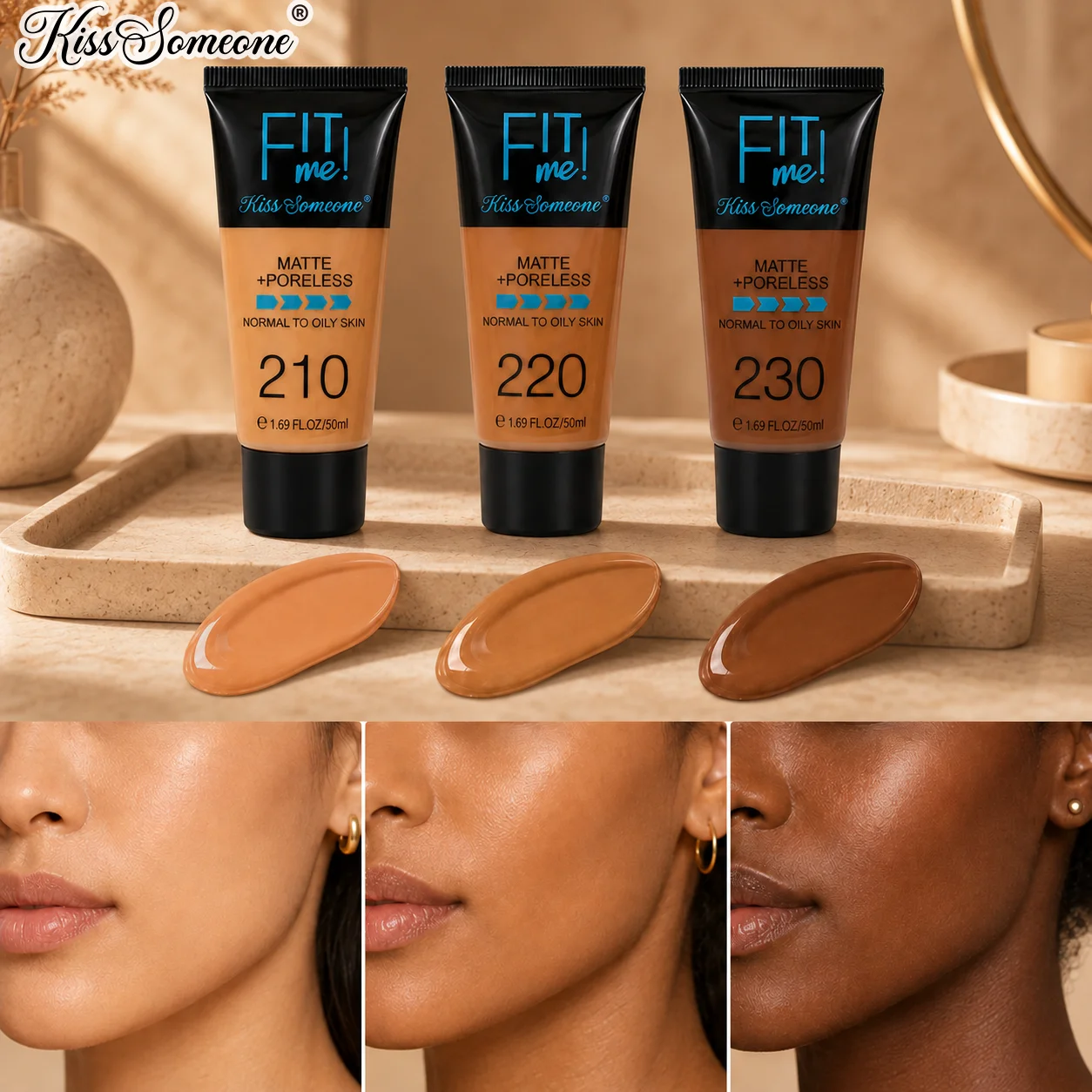 Black Girl Makeup Full Coverage Foundation Concealer Oil Control Long Wear Hydrating Foundation Makeup Black Women Oily Dry Skin