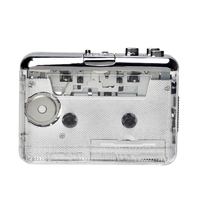 Transparent Cassette Player Portable MP3 Cassette to MP3 Type-c Tape Player Support for Windows XP, Vista, for Windows 7
