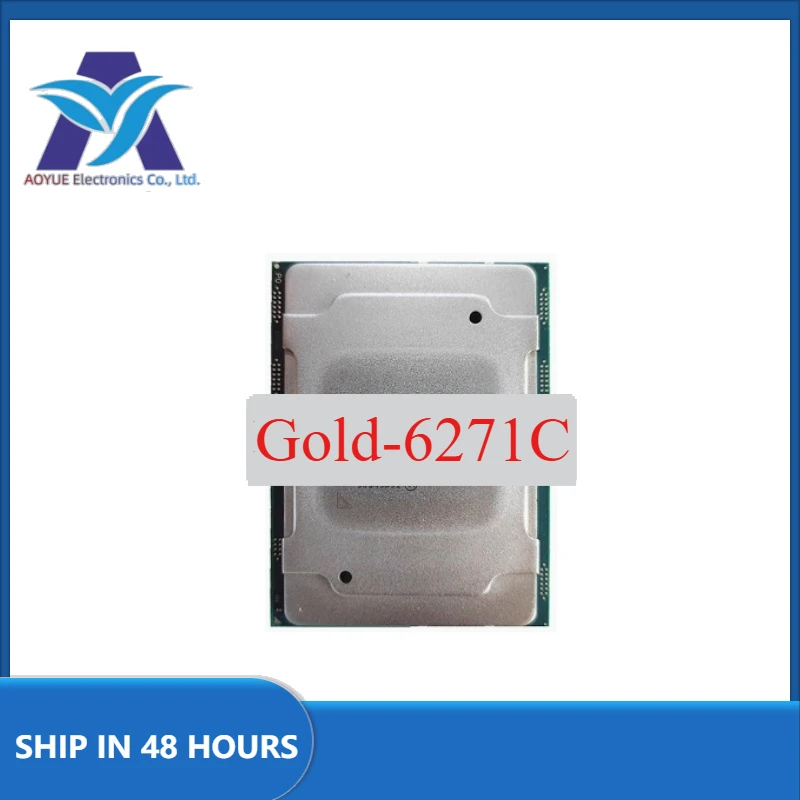 1 sztuk/partia używane Gold-6271C złoty 6271C procesor 24 rdzenie 48 wątków 2.6GHz 33MB 165W procesor LGA3647 idealny test