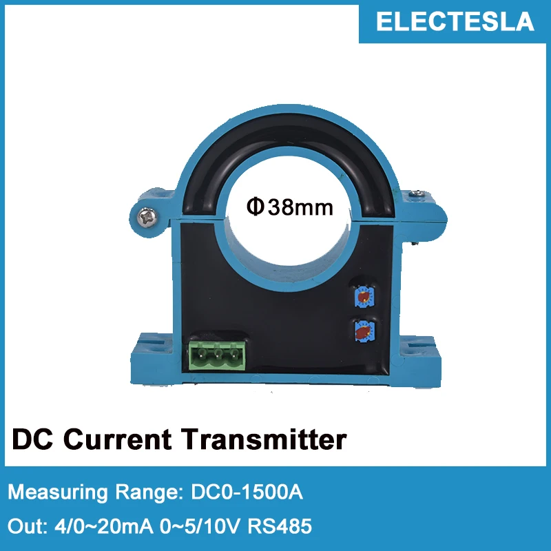 

Hall Current Sensor 0-500A 1500A DC Current Detection 4/0-20mA 0-5/10V RS485 Output Open Loop Perforated Current Transmitter