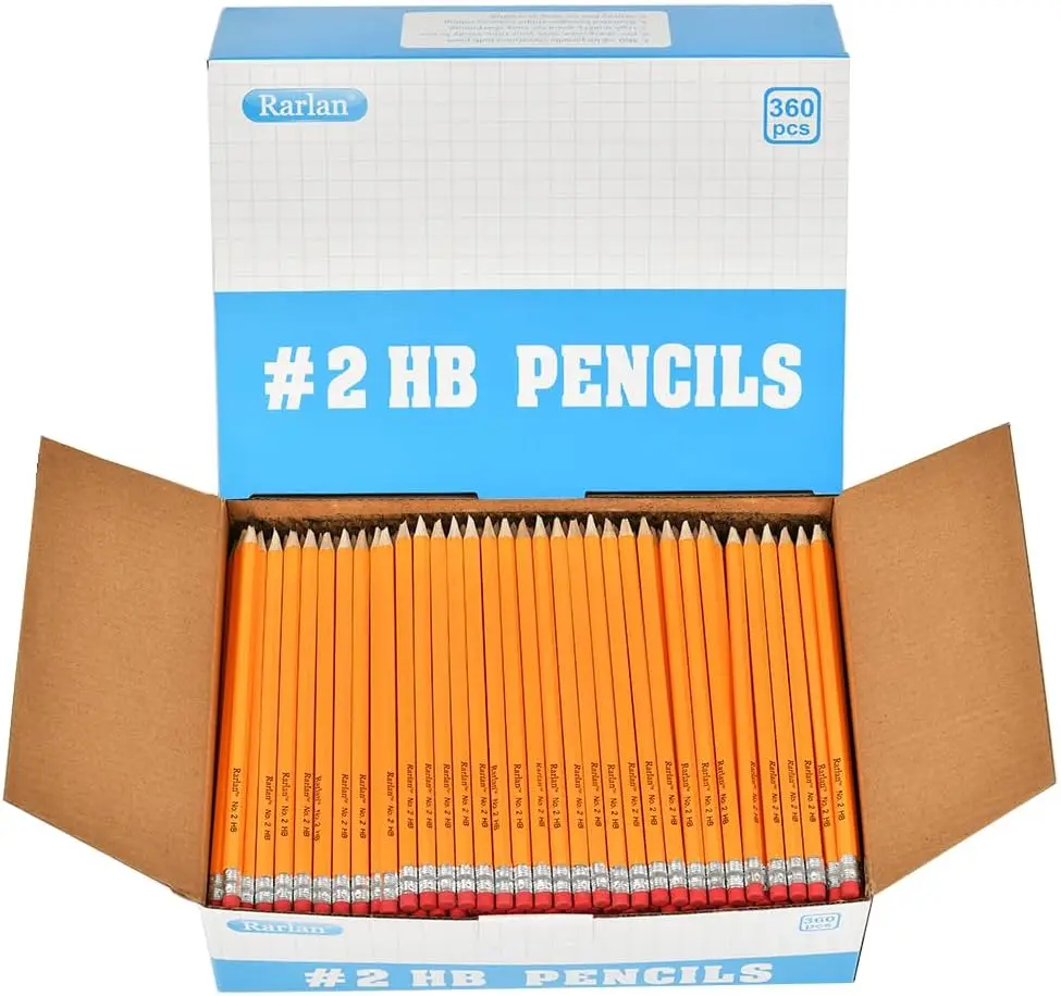 Premium #2 HB Pencils, Pre-sharpened, 360 Count Bulk Pack for School Office Art Supplies
