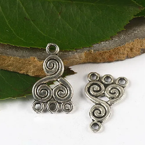 

20pcs 21*13mm Tibetan Silver 2sided Crafted Link Connectors H2688 Beads for Jewelry Making