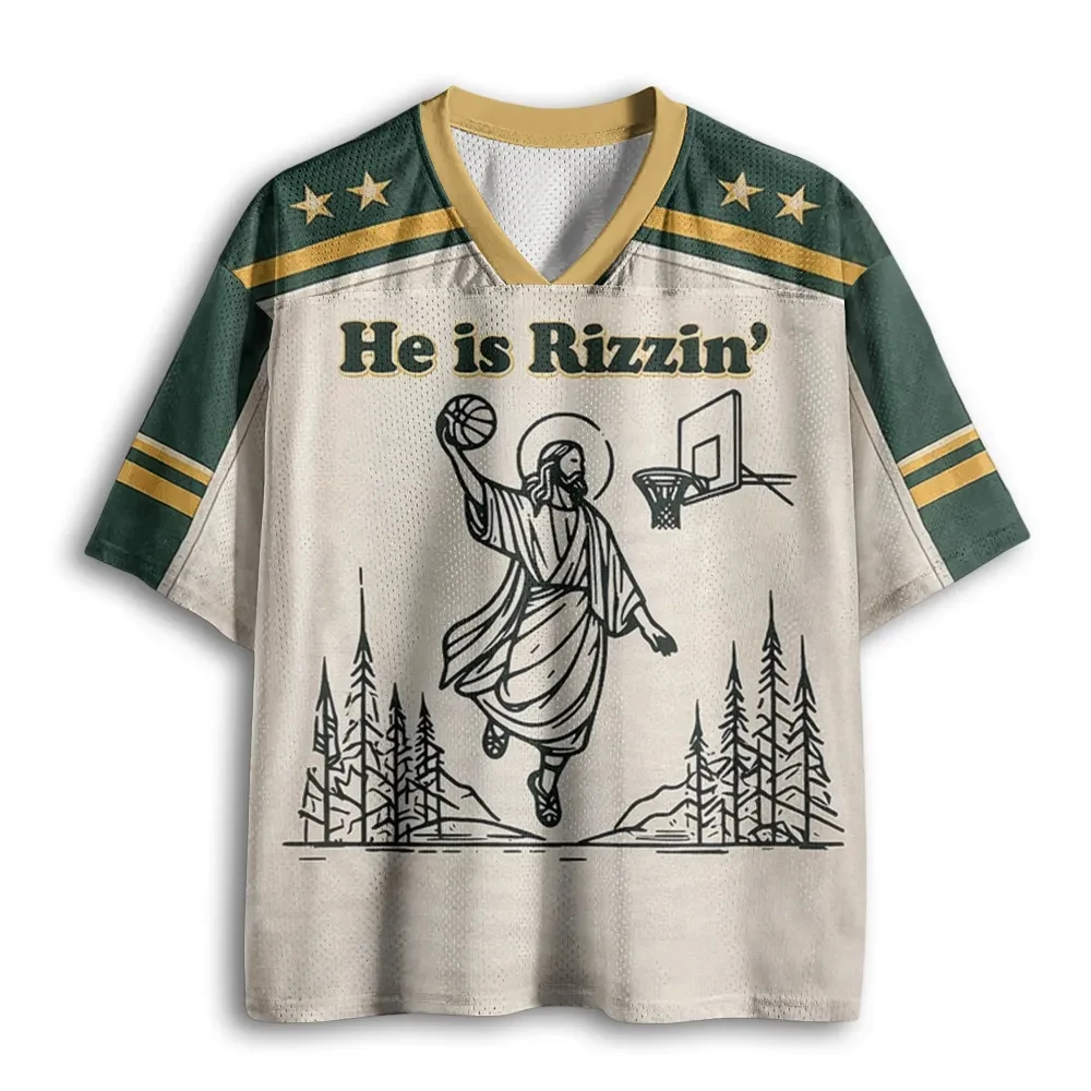 2026 Summer Fashion Fun New Jesus Sports Shooting Design 3D Printed Quick Drying T-shirt Casual Loose V-neck T-shirt Large